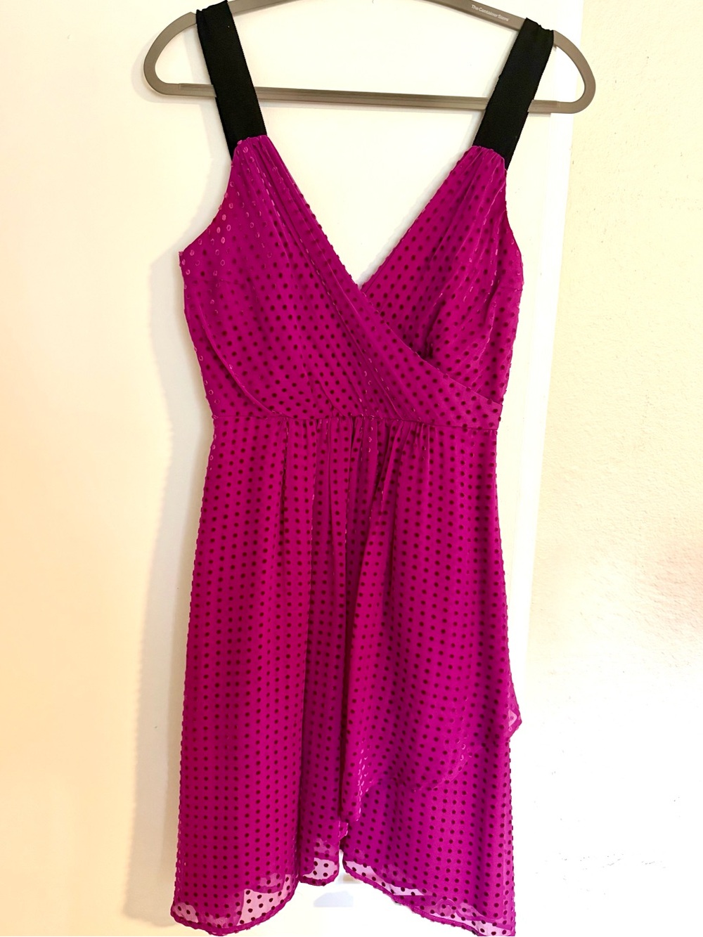 Plenty by Tracy Reese Magenta Velvet Polka Dot Dress